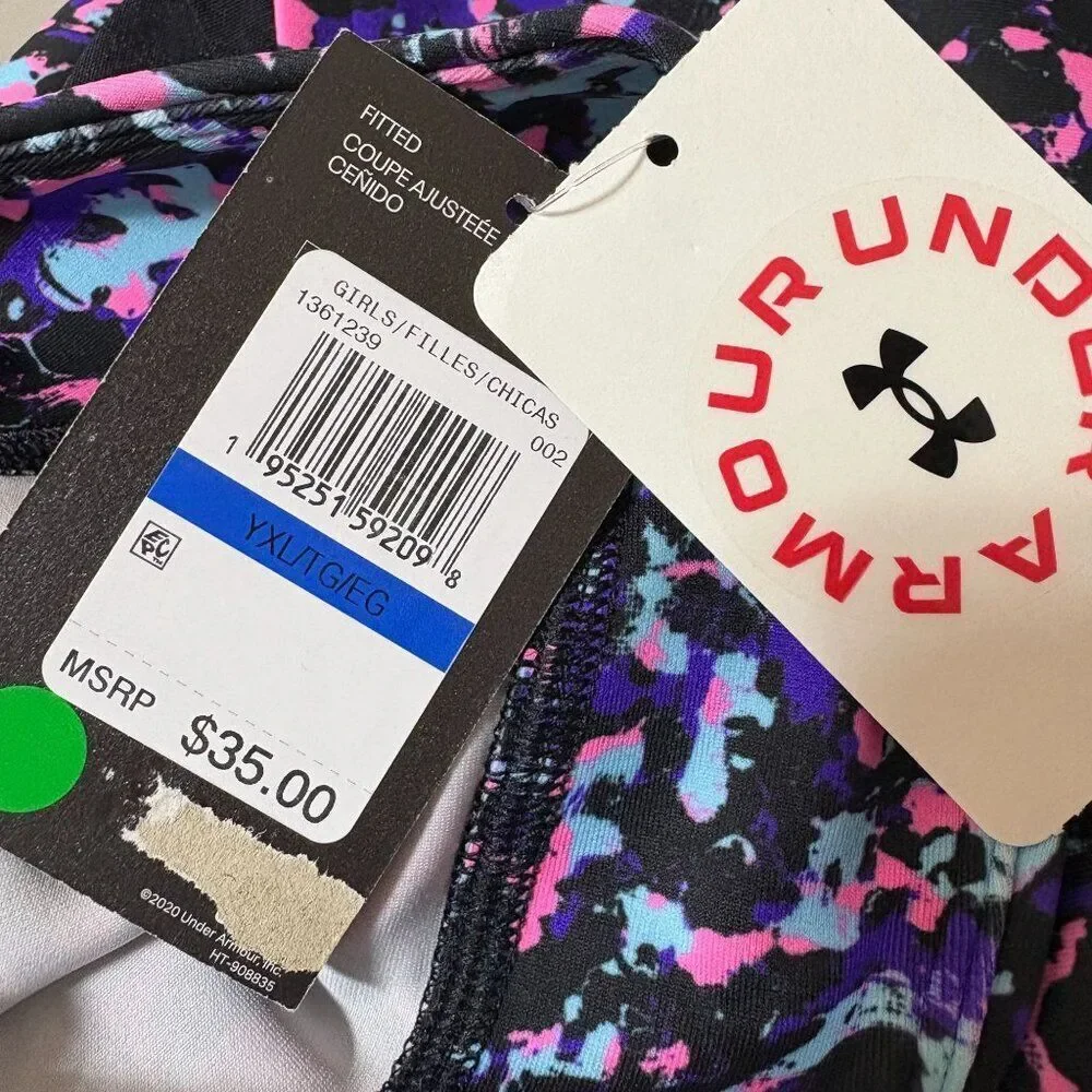 Under Armour Splatter Print Legging Girls Size YXL NEW